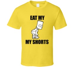 Funny Eat My Short Bart Funny Cartoon Graphic T Shirt 37740858