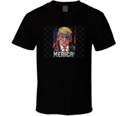 Merica Donald Turmp Funny Cage Fighter American Election Politics T Shirt 37740878