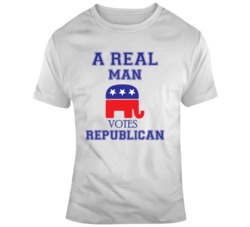 A Real Man Votes Republican American Politics Rally Election President Usa T Shirt 37765342