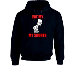 Eat My Short Bart Funny Cartoon Red Graphic Hoodie 37843887