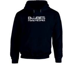 Boobies Make Me Smile Funny Adult Humour Graphic Hoodie 37844821