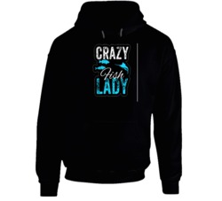 Funny Crazy Fish Lady Hoodie 37849033