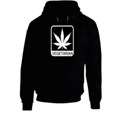 Funny Vegetarian Marijuana Weed Stoner Smoke Logo Hoodie 37849141