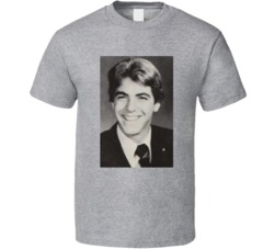 George Clooney Vintage Highschool Mugshot Funny Celebrity T Shirt 37853926