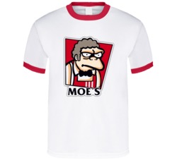 Moe's The Simpson Funny Bartender Kfc Logo Parody T Shirt 37853931