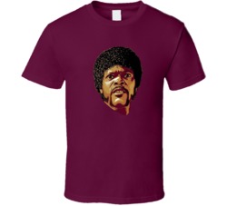 Samual L Jackson Funny Pulp Fiction Graphic Dark Lips Retro Graphic T Shirt 37869691