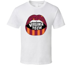 Virginia Tech Graphic Lips College Sports Fan T Shirt 37895141