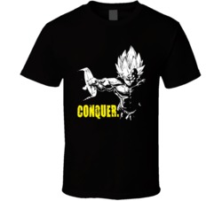Conquer Super Saiyan Dragon Ball Z Fitness Workout T Shirt 37971864