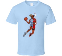 Michael Jordan Basketball Mashup North Carolina Chicago Basketball T Shirt 37971914