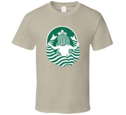 Starbucks Parody Logo From Behind Funny T Shirt 37971915