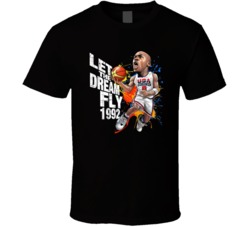 Let The Dream Fly 1992 Usa Basketball Michael Jordan Fan T Shirt 37971927