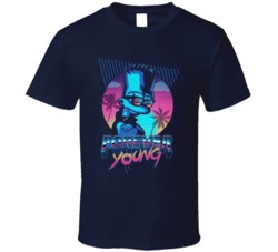 Bart Simpson Forever Young Funny Cartoon Graphic T Shirt 37971939
