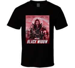 Black Widow Super Hero Movie Graphic T Shirt 37980004
