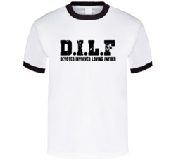 Fathers Day Funny Dilf Devote Involved Loving Father T Shirt 37987270