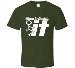 When In Doubt F*ck It Adult Humor Funny Summer Graphic T Shirt 37987296