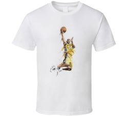 Kobe Bryant Layup Digital Art Lakers Basketball Fan T Shirt 37987300