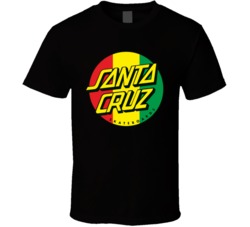 Santa Cruz Skateboard Jamaica Colours Fan T Shirt 38000333