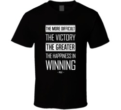 Pele Quote The More Difficult The Victory The Greater The Happiness In Winning Sports Fan T Shirt 38032680