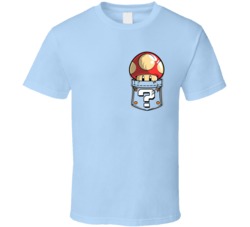 Mushroom Mario Cart Funny Pocke Graphic T Shirt 38044782