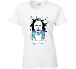 Alice And Wonderland Dark Disney Funny Graphic Ladies T Shirt 38065410