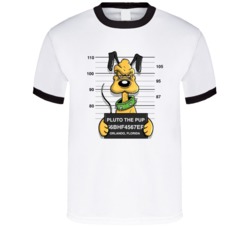 Pluto The Pup Funny Mug Shot Cool Graphic T Shirt 38065416