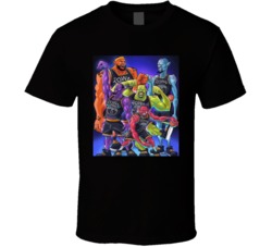 Space Jam Nba Monsters Golden State Warriors Mashup Fan T Shirt 38109845