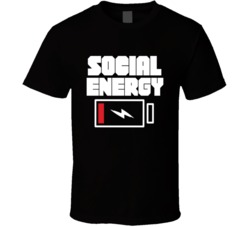 Social Energy Funny Dead Charge Anti-social Battery Introvert Parody T Shirt 38237041