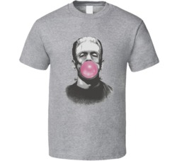 Frankenstein Graphic Tee Funny Bubble Gum T Shirt 38237072