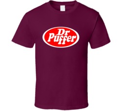 Dr Puffer Smoking Weed Marijuanna Weed 420 Dr Pepper Logo Parody Fan T Shirt 38307356