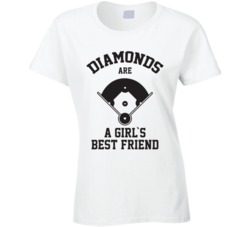 Diamonds Are A Girl's Bestfriend Funny Baseball Ladies T Shirt 38307357