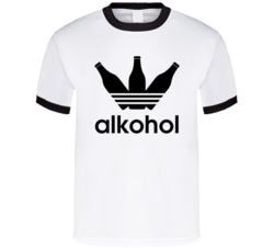 Alkohol Adidas Logo Parody Funny Drinking Liquor Beer Fan T Shirt 38307365
