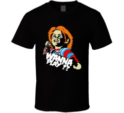 Wanna Play Chucky Halloween Graphic T Shirt 38307397