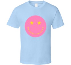Pink Smiley Face Colourful Fan T Shirt 38319507