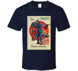 They Fuck With The Wrong Guy John Wick Movie Poster Keanu Reeves T Shirt 38319568