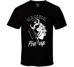 Old School Pin Up Girl Graphic T Shirt 38325553