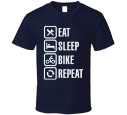 Eat Sleep Bike Repeat Funny Motorcross Bicycle Mountain Bike Sports Fan T Shirt 38325567