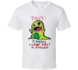Rawr It Means I Love You In Dinosaur Funny Graphic T Shirt 38325569