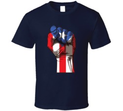 Captain America Fist Usa Flag Graphic Fan T Shirt 38325573