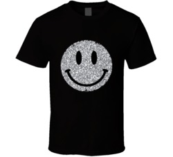 Smiley Face Glitter Graphic T Shirt 38325575