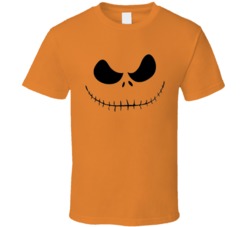 Jack The Skeleton Nightmare Before Christmas Face Halloween Fan T Shirt 38338419