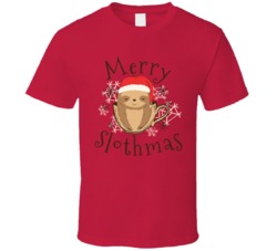 Merry Slothmas Funny Ugly Christmas Sweater Animal Lover Sloth Crewneck Sweatshirt T Shirt 38347986