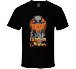 I Want You To Halloween Funny Ugly Jack The Pumpkin Fan T Shirt 38347994