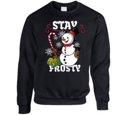 Stay Frosty Funny Frosty The Snowman Ugly Christmas Sweater Crewneck Sweatshirt 38353849