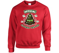 Official Cookie Tester Funny Ugly Christmas Sweater Crewneck Sweatshirt 38353851
