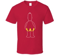Homer Simpson Mcdonalds Parody Funny Cartoon Ass Fan T Shirt 38383020