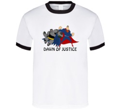 Dawn Of Justice Superman Batman Cartoon Parody Fan T Shirt 38383035