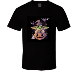 Baby Yoda Pumpkin Halloween Funny Fan T Shirt 38383061