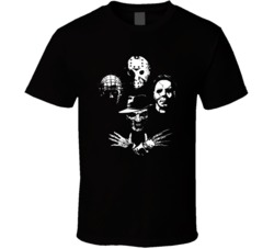 Halloween Scary Movie Characters Jason Mike Myers Freddy Kruger T Shirt 38412725