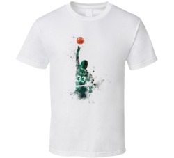 Larry Bird Celtics Basketball Paint Graphic Fan T Shirt 38412728