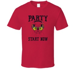 Party Starts Now Frenchie Dog Lover Animal Fan T Shirt 38412730